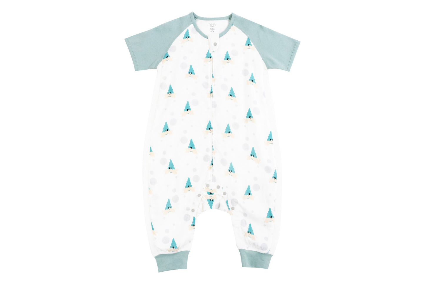 Raglan Bamboo Pima Short Sleeve Sleep Suit 0.6 TOG