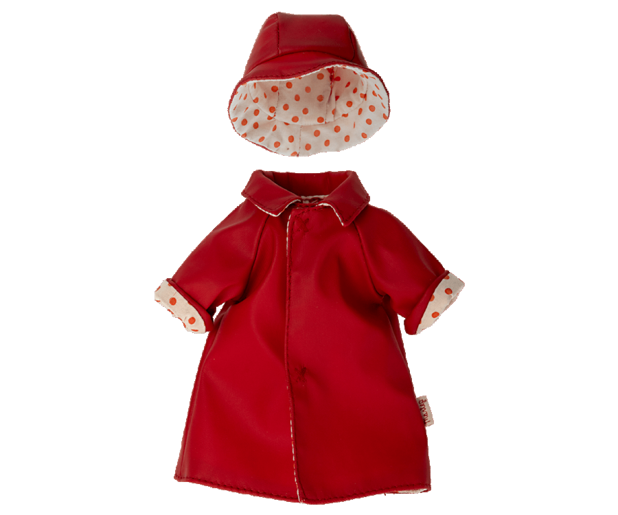 Rain coat w. hat - Teddy mum