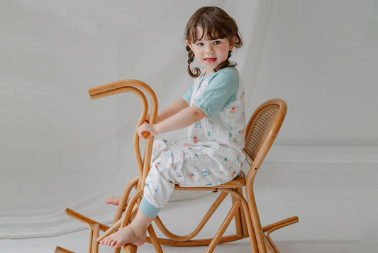 Raglan Bamboo Pima Short Sleeve Sleep Suit 0.6 TOG