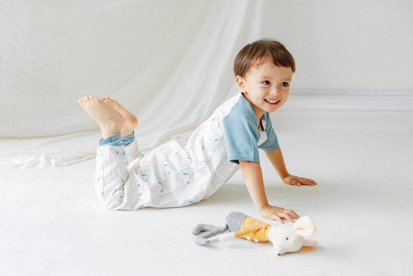 Raglan Bamboo Pima Short Sleeve Sleep Suit 0.6 TOG