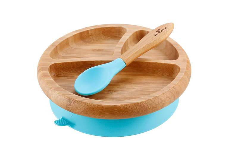 Avanchy Bamboo Suction Baby Plate + Spoon