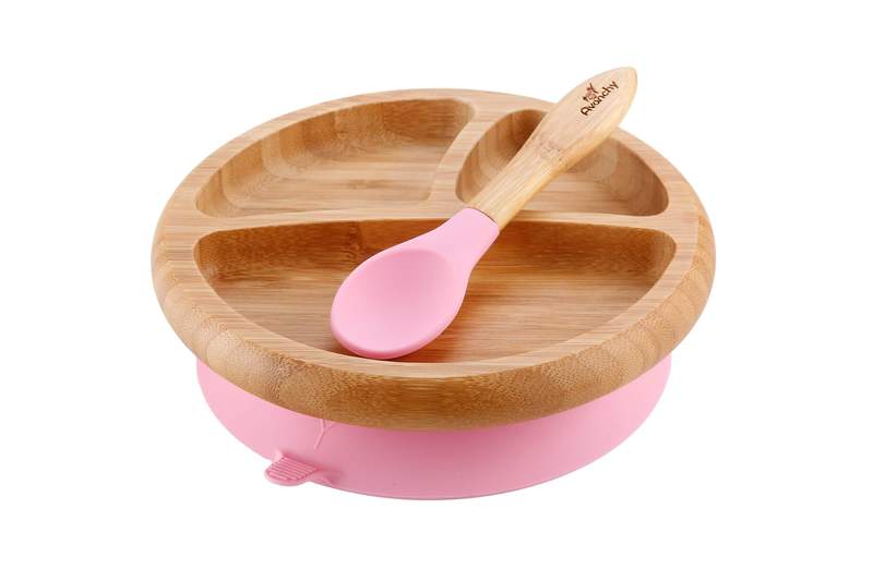 Avanchy Bamboo Suction Baby Plate + Spoon
