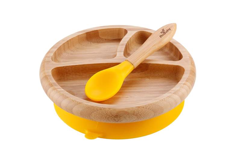 Avanchy Bamboo Suction Baby Plate + Spoon