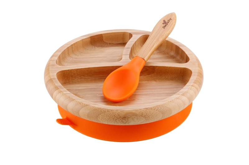 Avanchy Bamboo Suction Baby Plate + Spoon