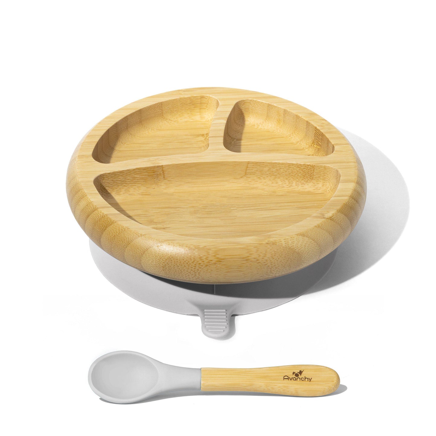 Avanchy Bamboo Suction Baby Plate + Spoon