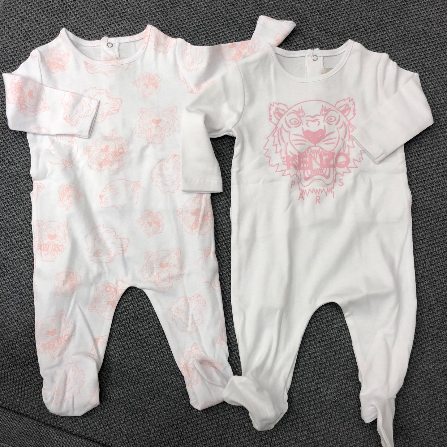 Kenzo Kids logo print babygrow set pink