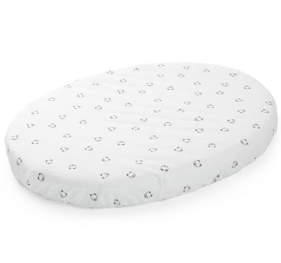 stokke sleepi fitted sheet v2 Oilo Studio Capri Stokke Mini Crib Sheet In Blush