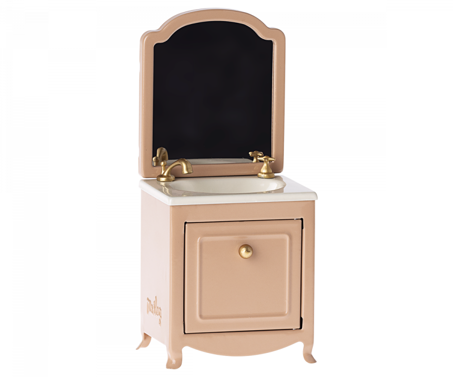 Sink dresser w. mirror, Mouse - Dark powder