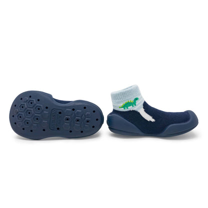 Komuello first walker baby sock shoes - Navy Dash