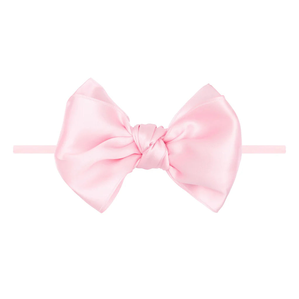 Baby Bling® - Satin FAB® skinny nylon headband with satin bow