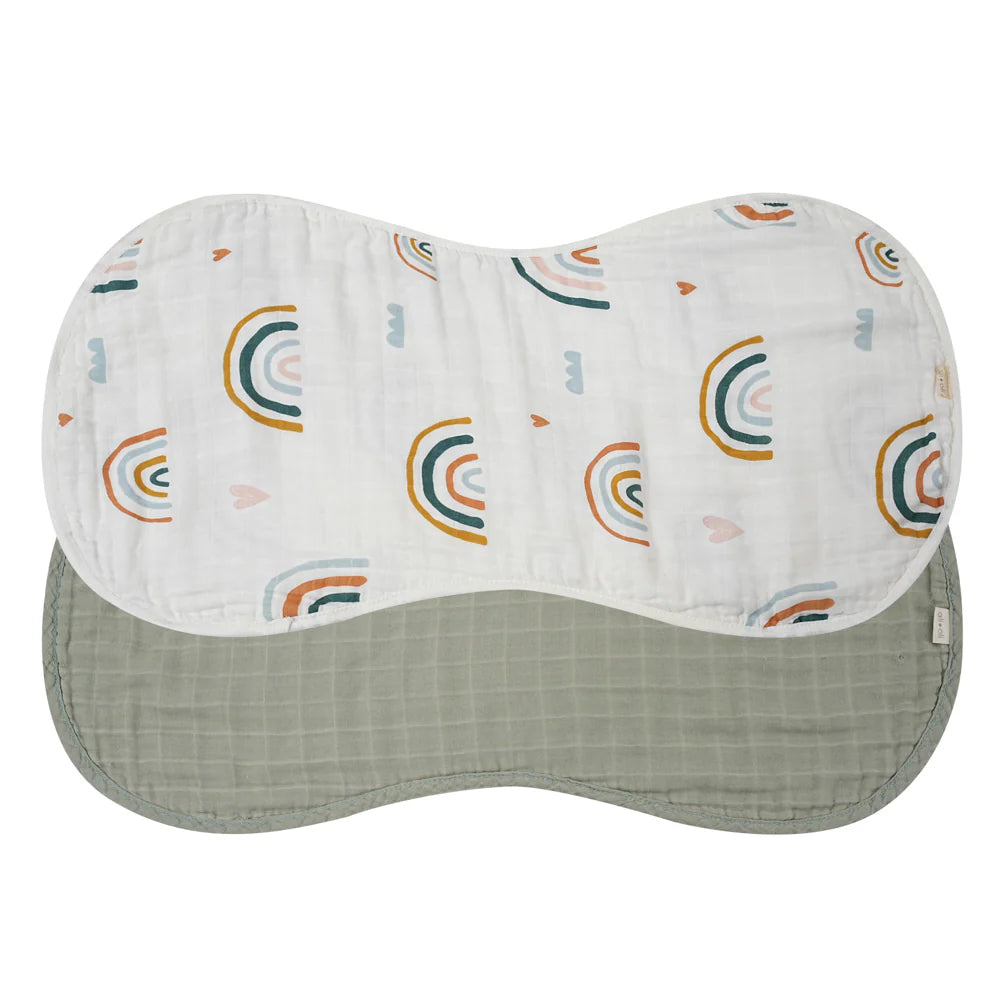 Bamboo Muslin Burp Cloth Set 2-Pack