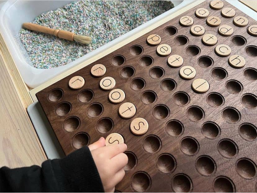 Alphabet Discs (Set of 100 Mini 1"): Double Sided Lowercase & Uppercase