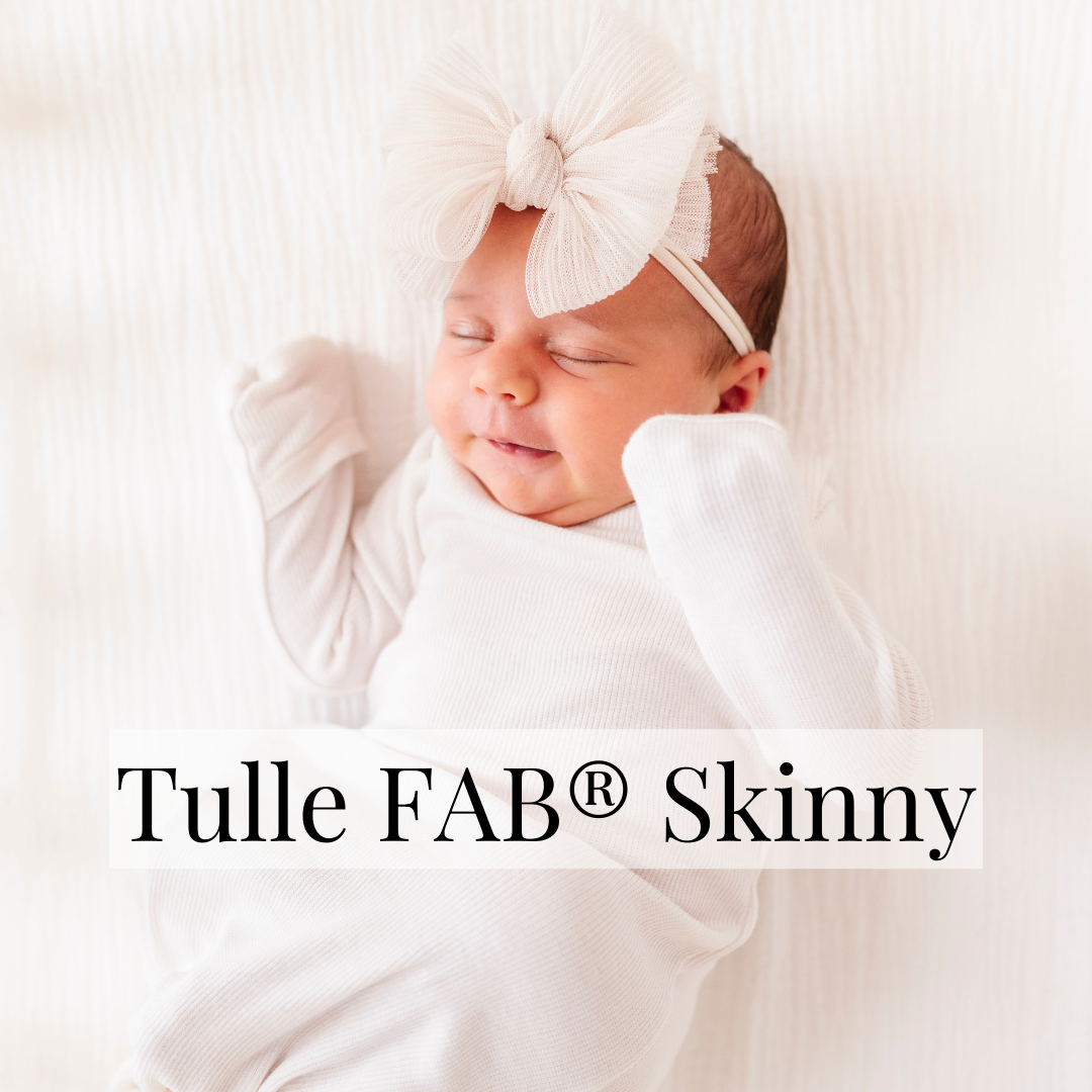 Baby Bling® - Tulle FAB® Skinny nylon headband with tulle bow