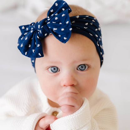 Baby Bling® Shabby Dot Knot soft nylon headband