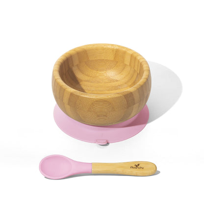 Baby Bowl + Spoon | Bamboo & Silicone: Blue