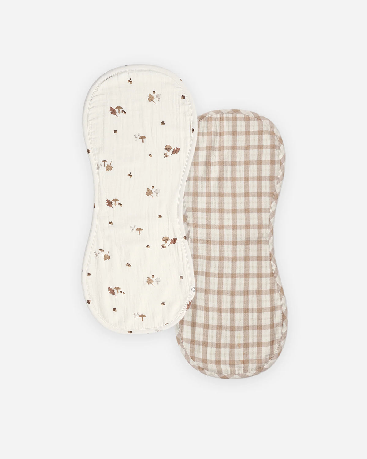 Quincy Mae Burp Cloth 2-Pack Woodland, Rustic Plaid