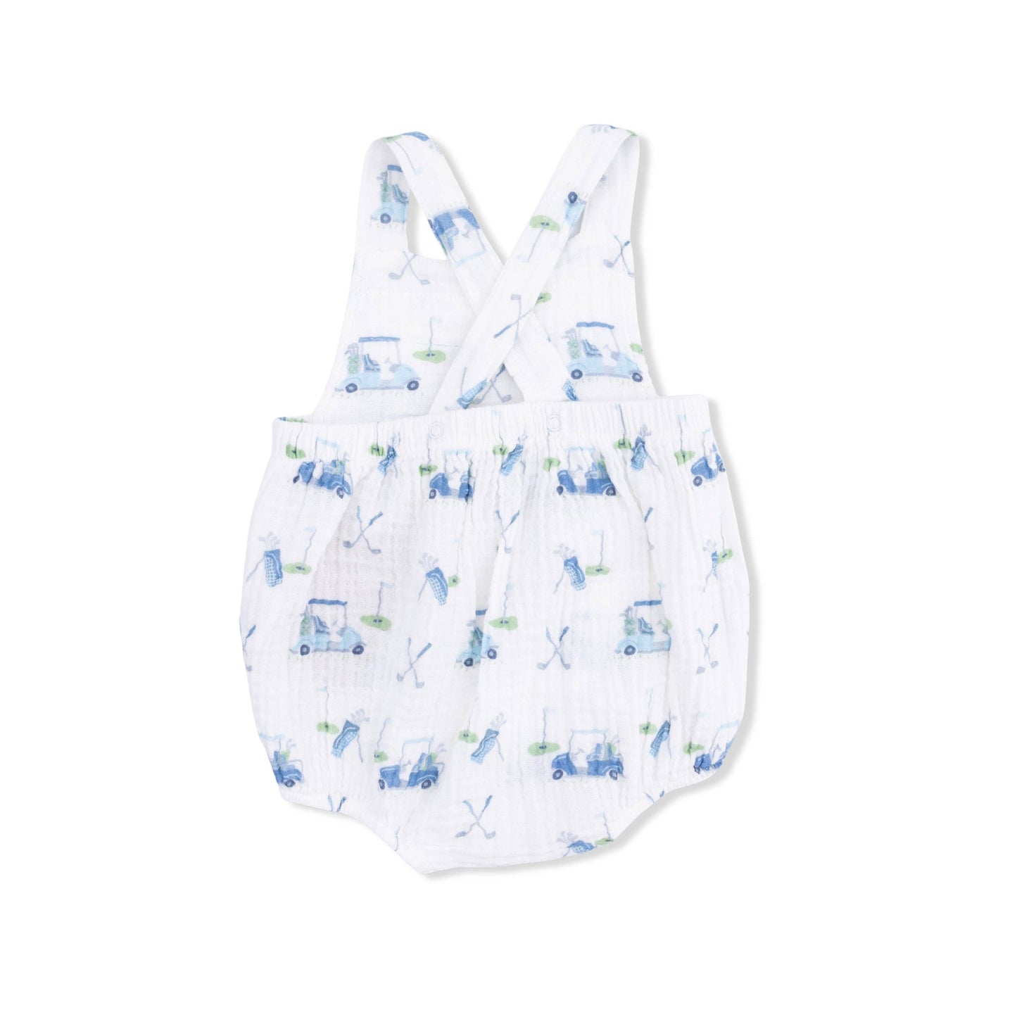 Baby Golf Carts Blue Retro Sunsuit
