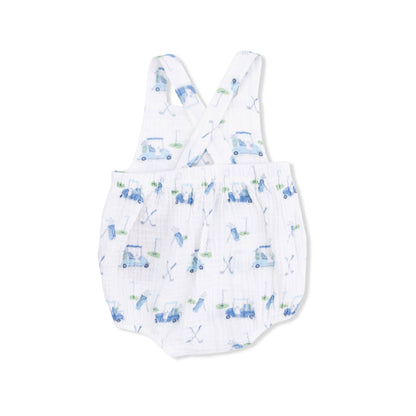 Baby Golf Carts Blue Retro Sunsuit
