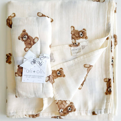 Bamboo Muslin Swaddle Baby Blanket