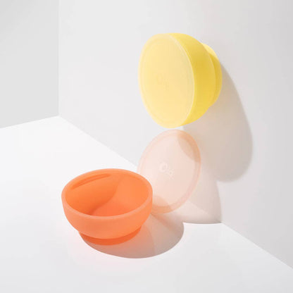 Silicone Suction Bowl with Lid: Blueberry
