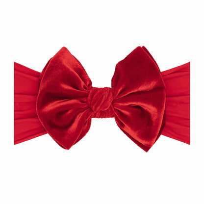 Baby Bling® Velvet FAB® soft nylon headband with velvet bow