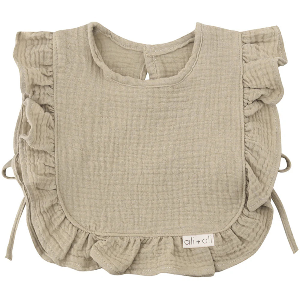 Muslin Cotton Ruffle Baby Bib