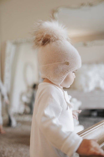 Petite Maison Kids. Cashmere Aviator Hat