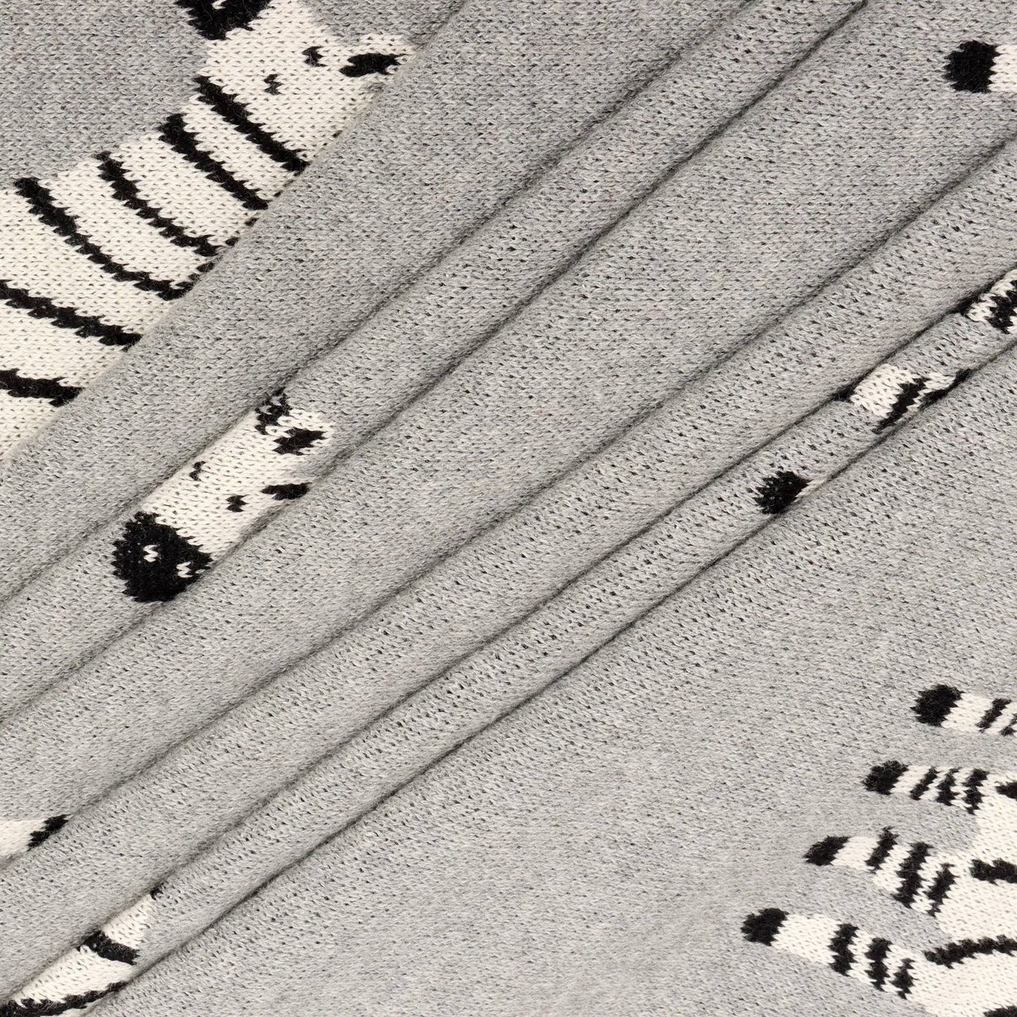 Zebra - Organic Cotton Jacquard Knit Baby Blanket: One Size