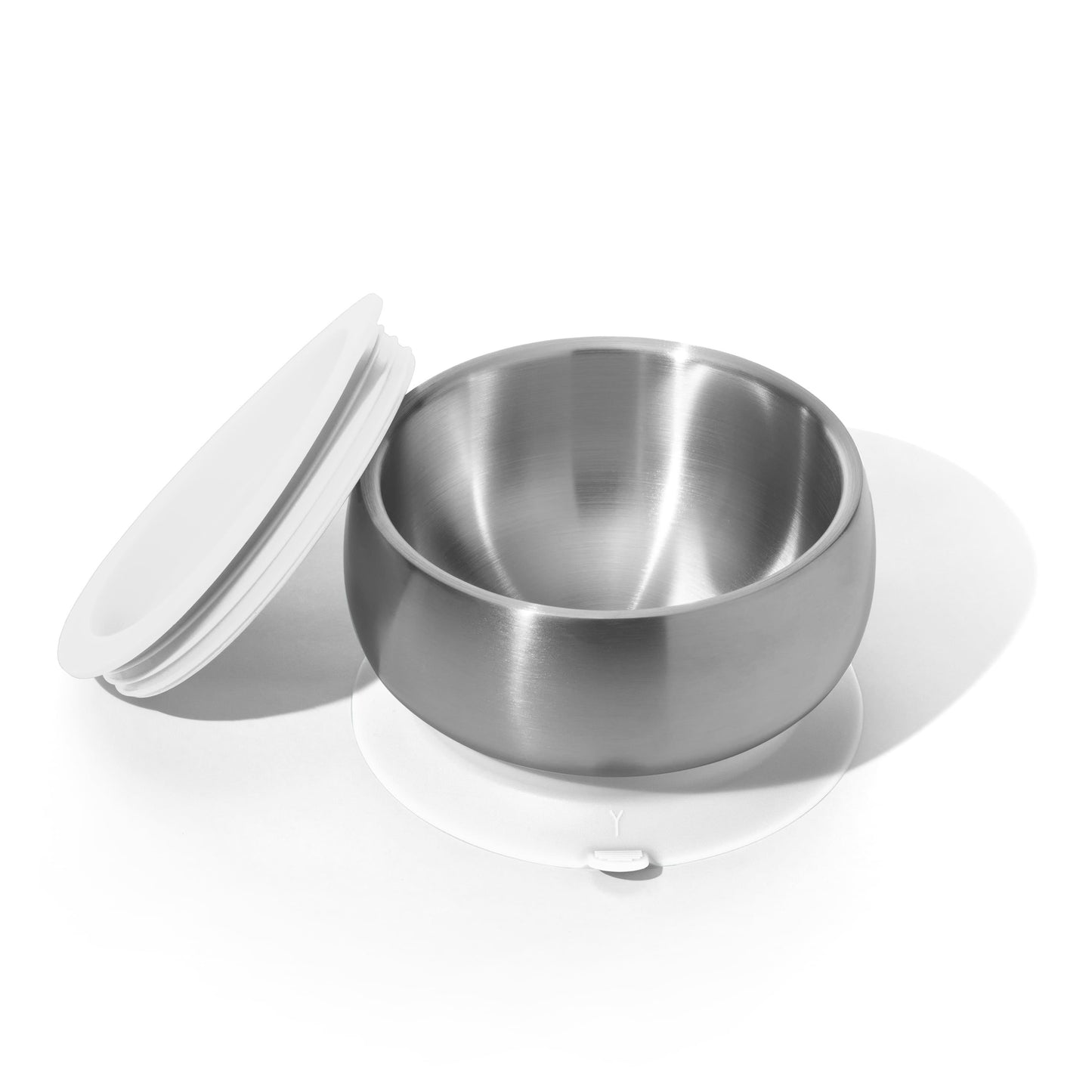 Baby Bowl + Storage Lid | Stainless Steel & Silicone: Pink