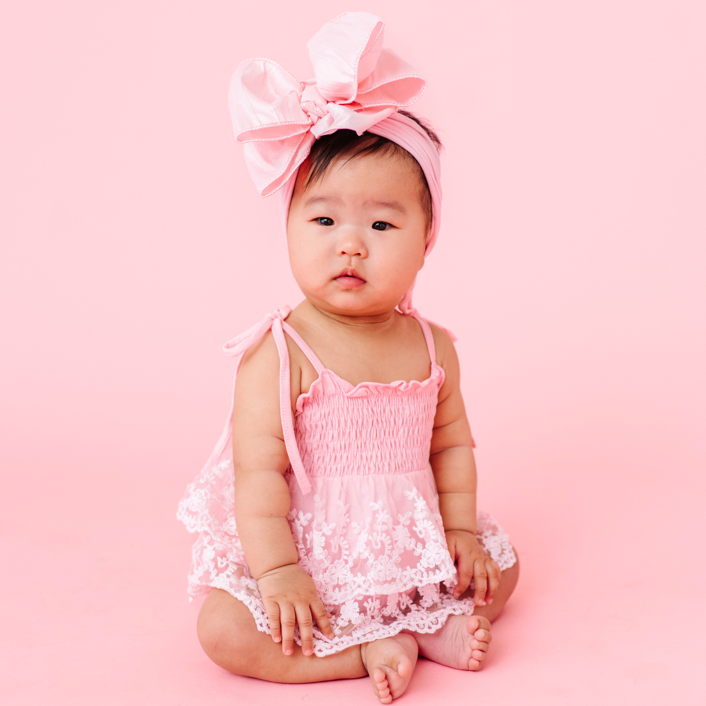 Baby Bling® Faux Silk Big Classic Bow on soft nylon headband