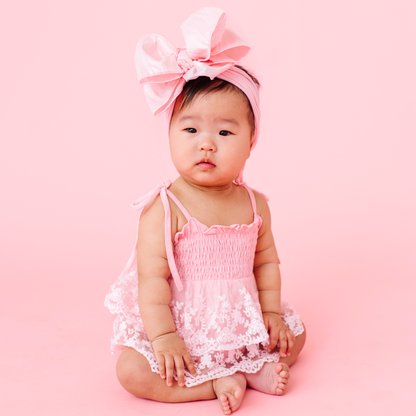 Baby Bling® Faux Silk Big Classic Bow on soft nylon headband