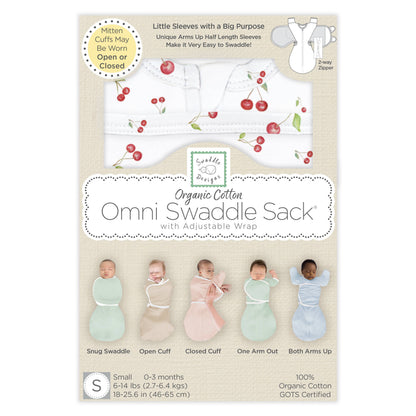 Organic Omni Swaddle Sack, Watercolor Little Cherries