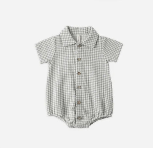 Matteo Romper Sage Gingham