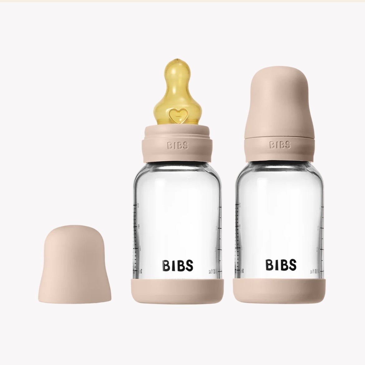 Baby Glass Bottle Set 4oz 2 Pack Latex