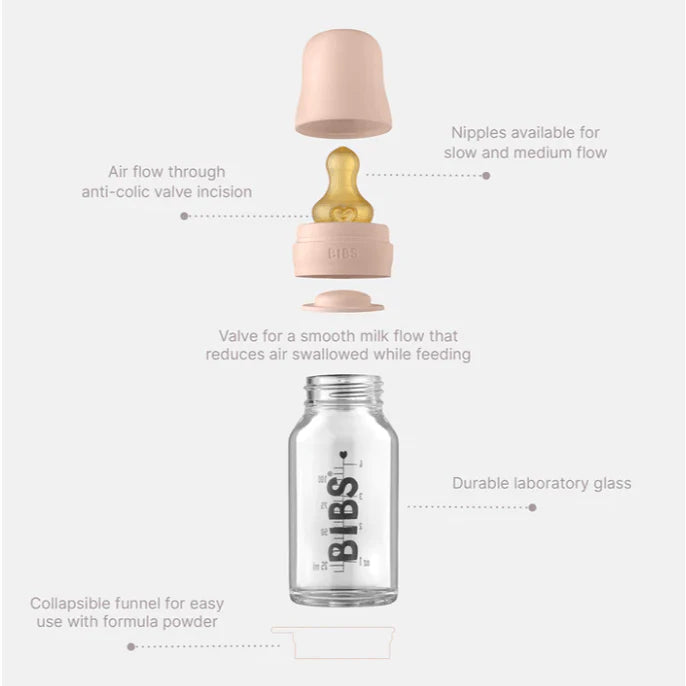 Baby Glass Bottle Complete Set 110ml