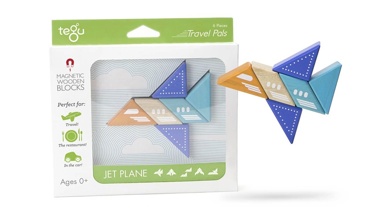 Travel Pals - Magnetic Wooden Block Set: Spaceship