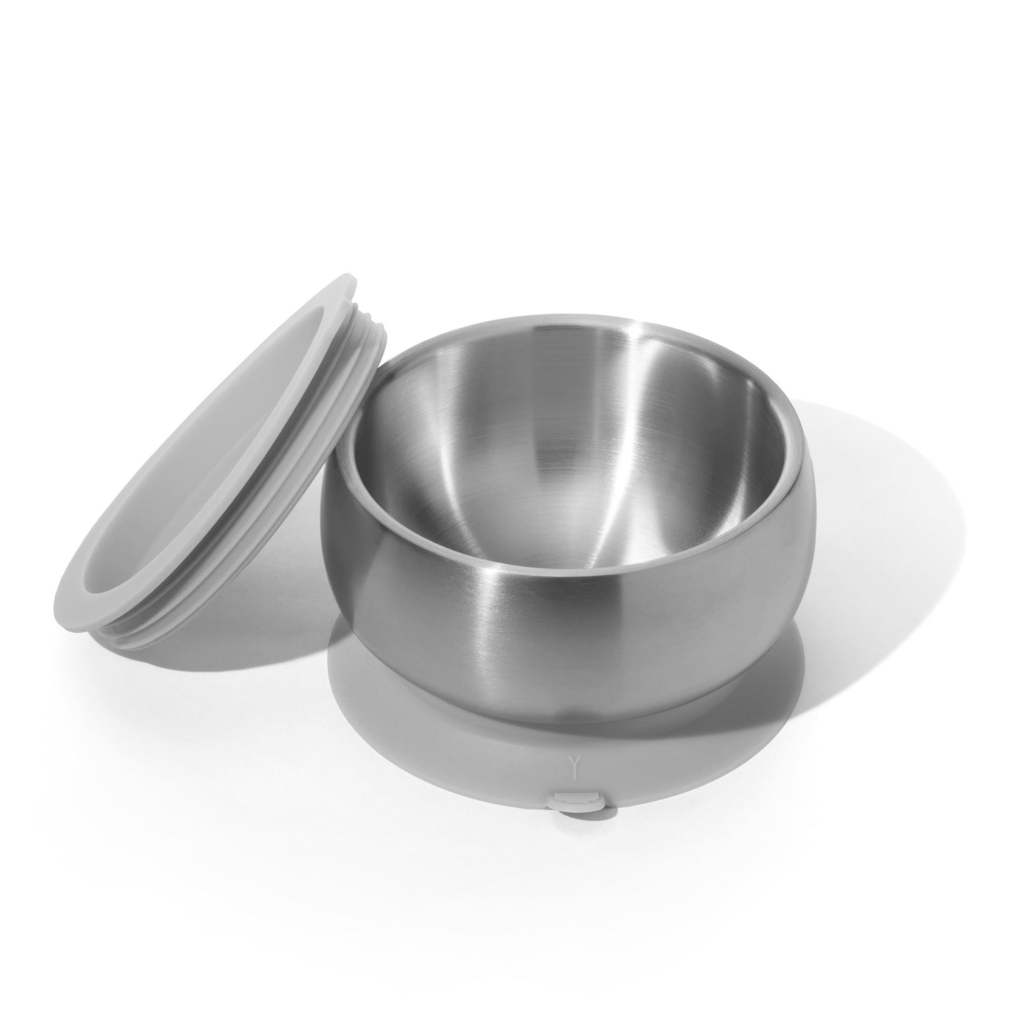 Baby Bowl + Storage Lid | Stainless Steel & Silicone: Pink