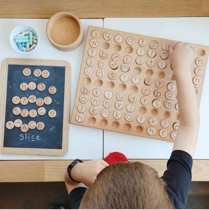 Alphabet Discs (Set of 100 Mini 1"): Double Sided Lowercase & Uppercase