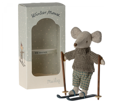 Winter mouse with ski set, Big brother