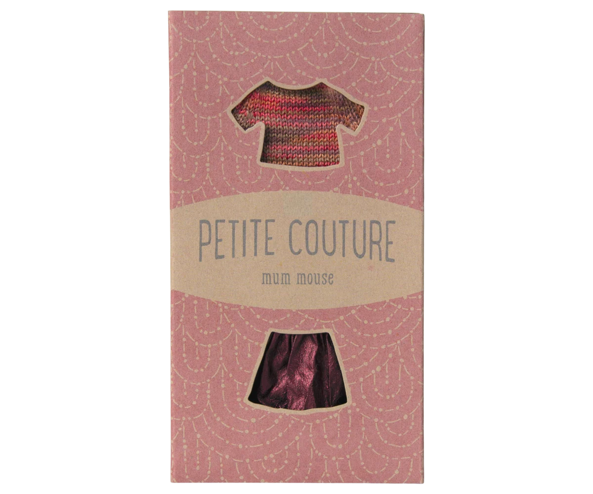 Maileg Skirt and knitted blouse, Mum mouse