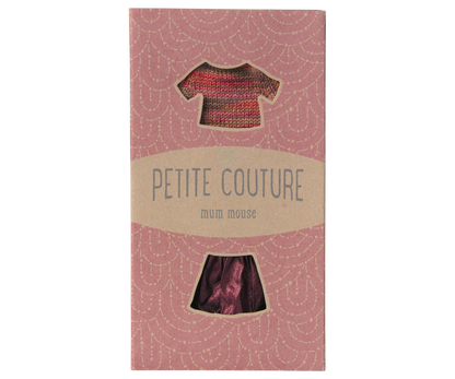 Maileg Skirt and knitted blouse, Mum mouse