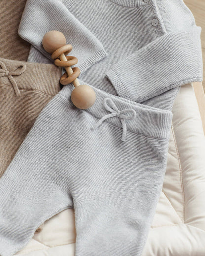 Knit Pant || Heathered Dusty Blue