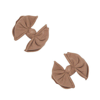 Baby Bling® 2-Pack Baby FAB® Clips soft nylon bow hair clips
