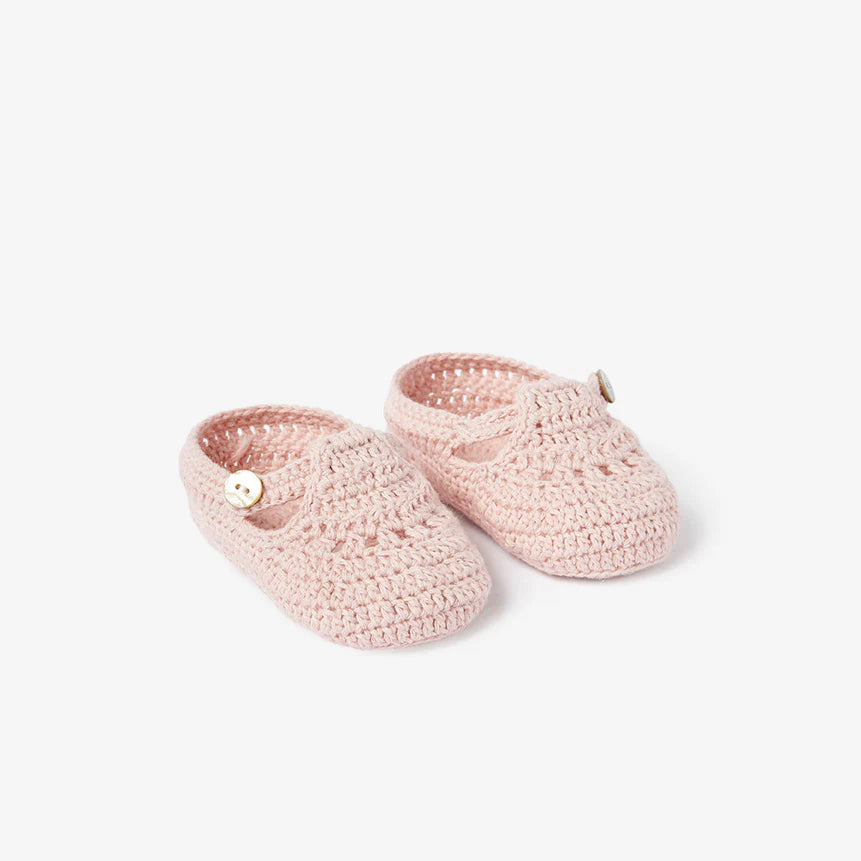 T-STRAP HAND CROCHETED BABY BOOTIES
