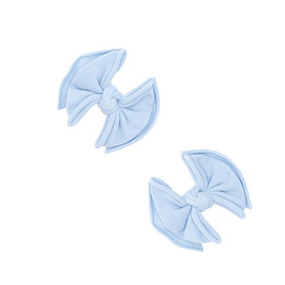 Baby Bling® 2-Pack Baby FAB® Clips soft nylon bow hair clips