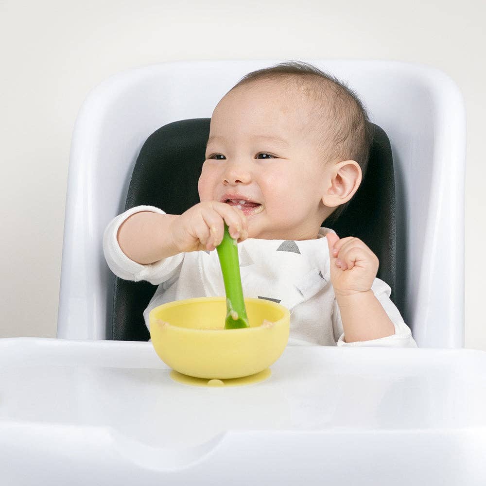 Silicone Suction Bowl with Lid: Blueberry