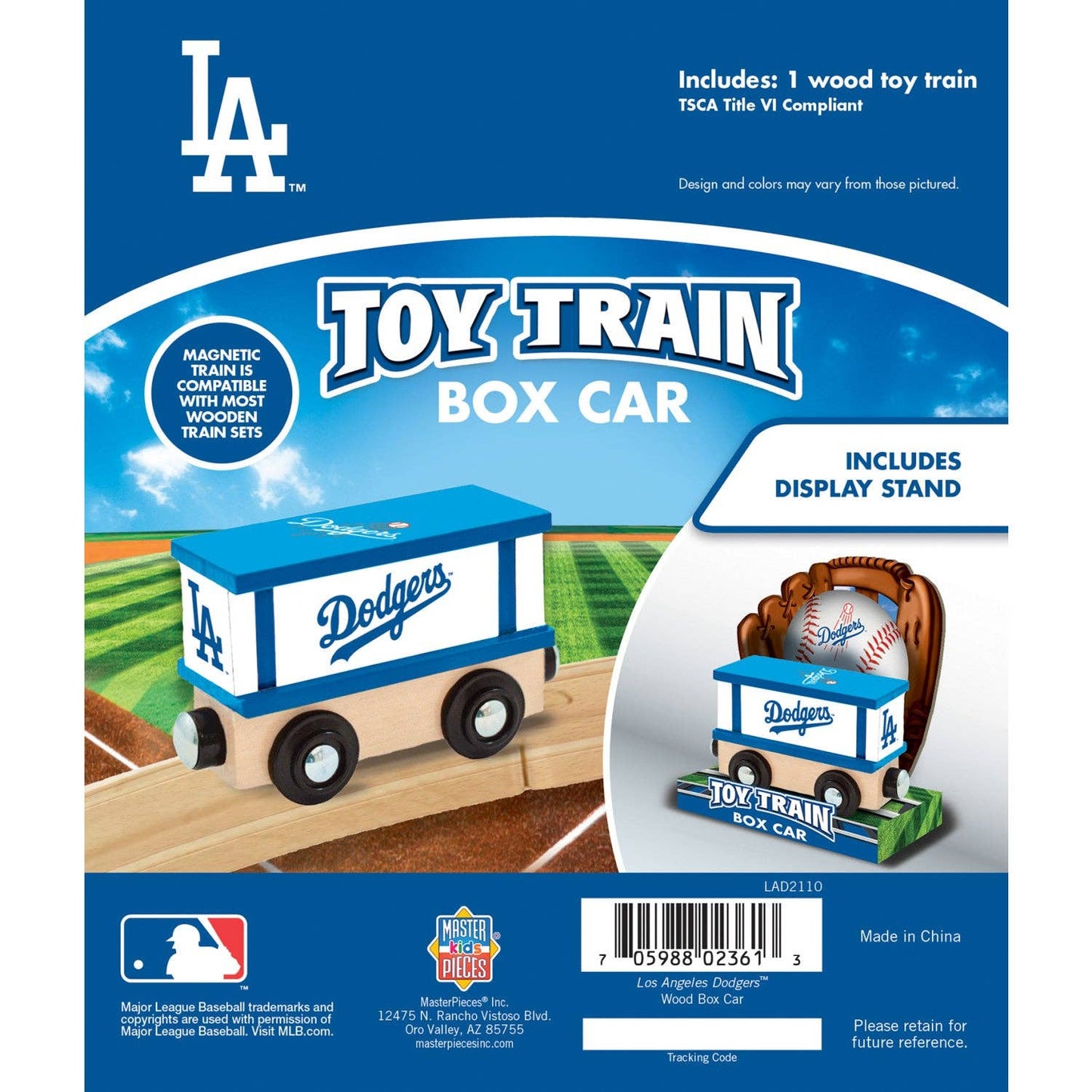 Los Angeles Dodgers Toy Train Box Car
