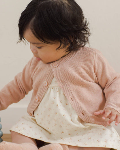 Knit Cardigan || Heathered Rose