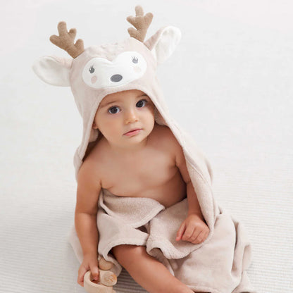 FAWN HOODED BABY BATH WRAP