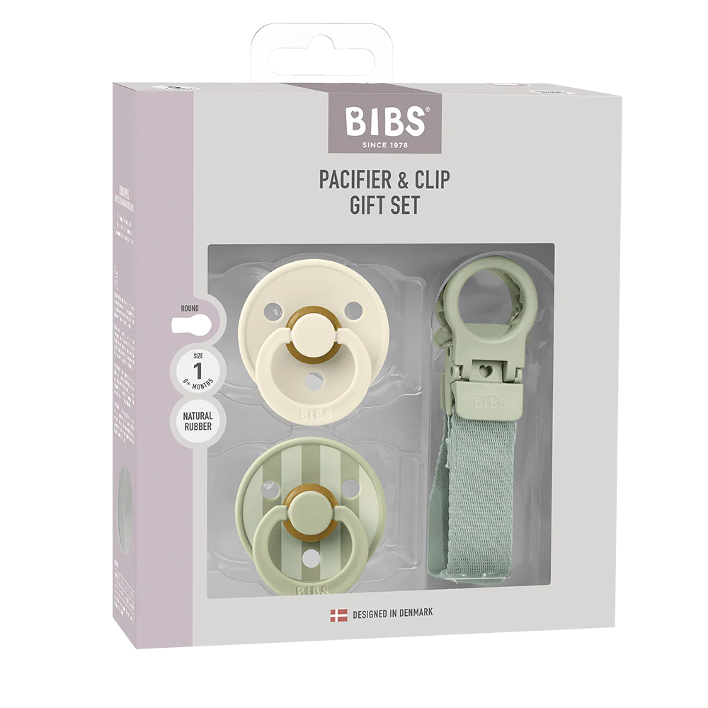 Colour Pacifier & Loop Clip Gift Set